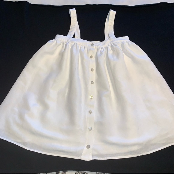 TulaRosa Flowy White Linen Cami Tank Top Buttons Boho Sz XS - Picture 1 of 6